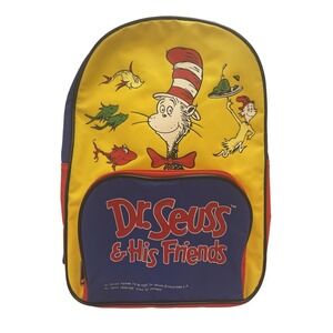 Dr. Seuss &‎ His Friends Backpack 1997 The Cat in the Hat Yellow Blue